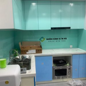 Tủ bếp nhôm kính giá rẻ